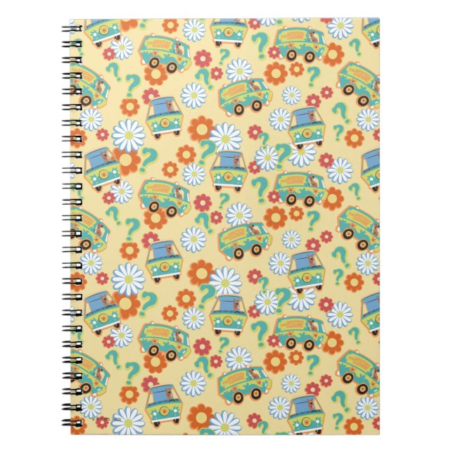 Carnet Scooby-Doo Mystery Motif de fleurs (Devant)