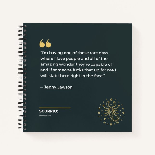 Carnet Scorpio (Devant)