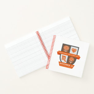 Carnet Scorpio Birthday Crest™ pour le 1er-21 novembre