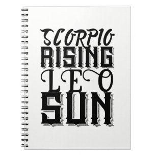 Carnet Scorpio Leo Soleil Astrologie Horoscope Zodiac