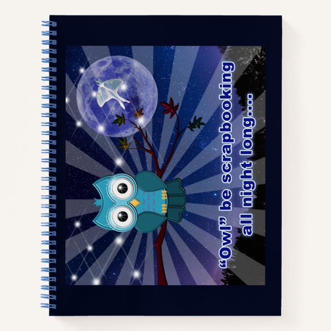 Carnet Scrapbookers "Owl Retire Toute La Nuit" (Devant)