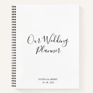 Carnet Script minimaliste moderne Wedding planner musulma