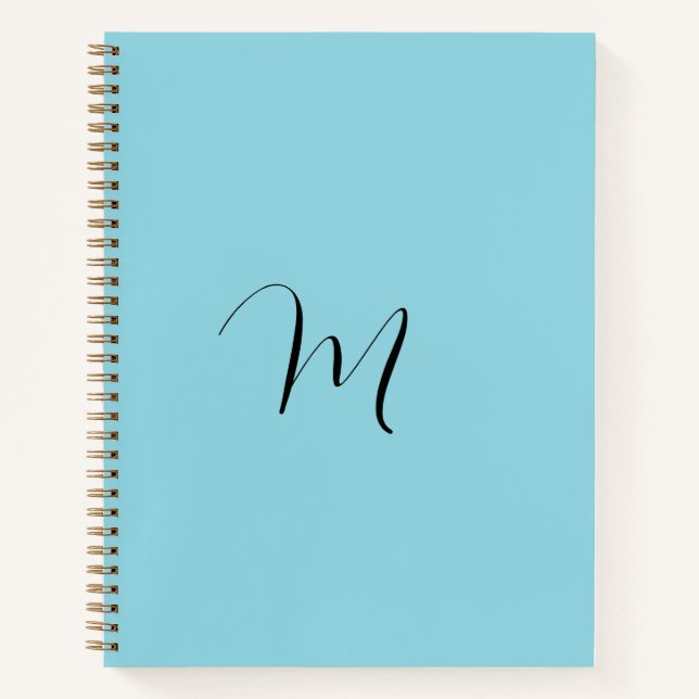 Carnet Script Nom personnalisé Nom personnalisé Bleu (Devant)