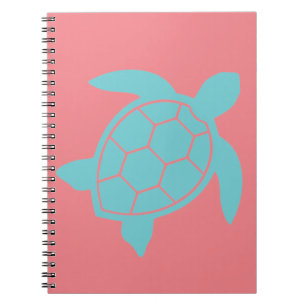 Carnet Sea Turtle Design in Ocean Seafoam Green Blue
