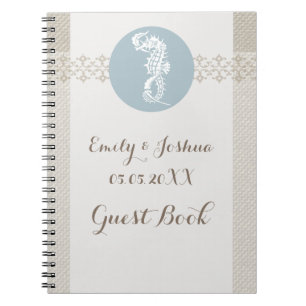Carnet Seahorse Blue Classic Nautical Elegant