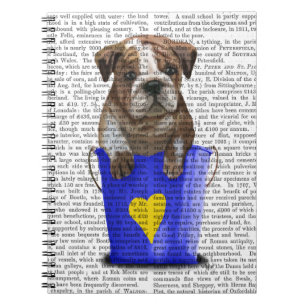 Carnet Seau de bouledogue de bleu d'amour