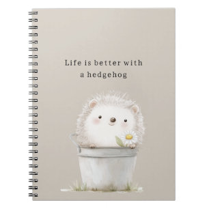 Carnet Seau de Fleur de Marguerite Hérisson Crème de Caca