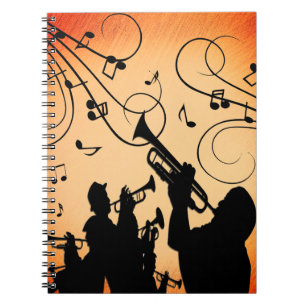 Carnet Section Trumpet Jazz Musique Orange Rust