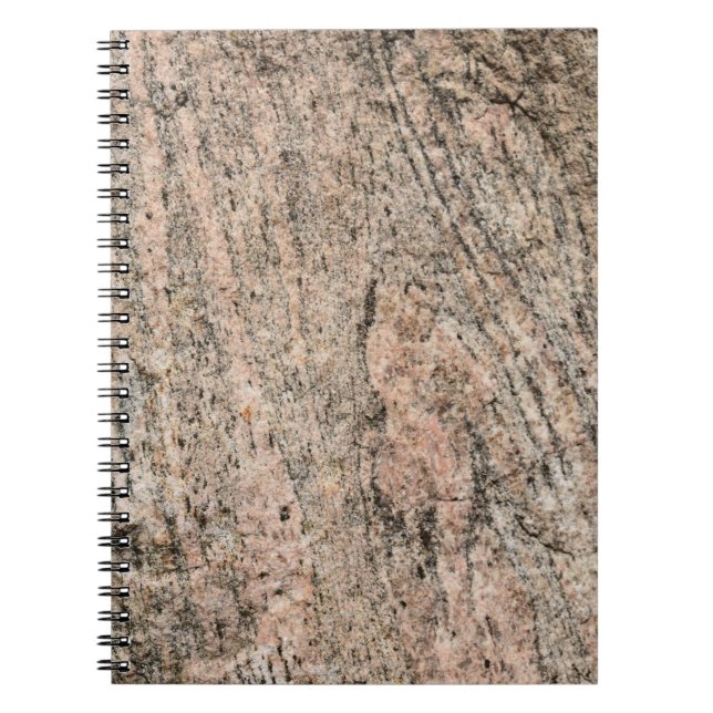 Carnet Sédiments roses et roches de granit noir (Devant)