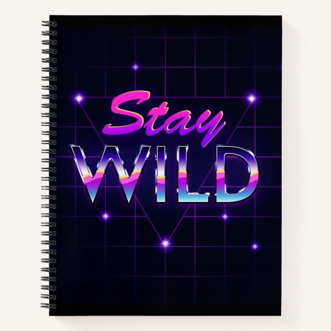 Carnet Séjour Cool sauvage Rétro 80s Vaporwave (Devant)