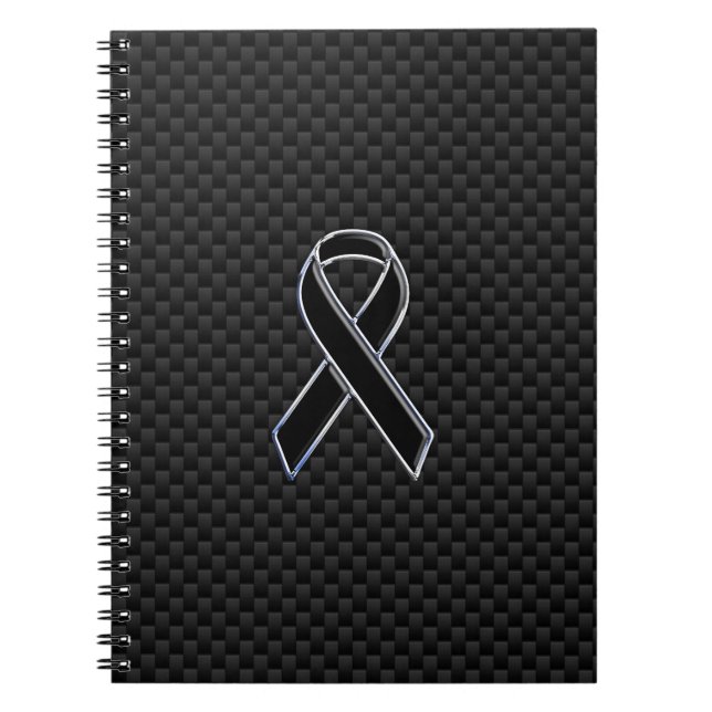 Carnet Sensibilisation au ruban Fibre de carbone noire (Devant)