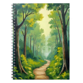Carnet Sentier de la forêt verte | Peinture aquarelle de 