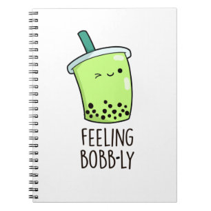 Carnet Sentiment Bobb-ly drôle Boba Tea Pun