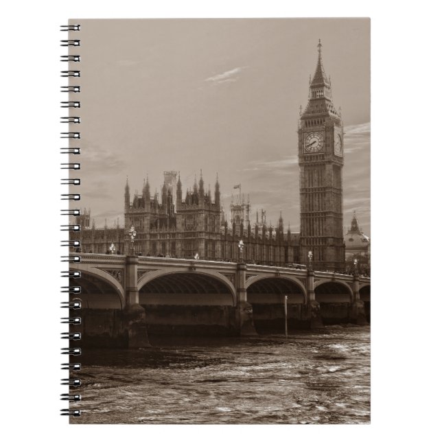 Carnet Sepia Big Ben Tower Palace de Westminster (Devant)