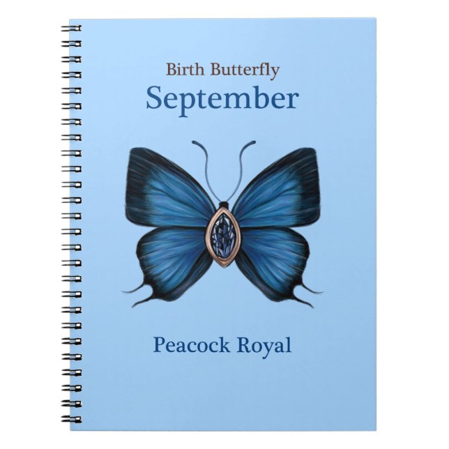 Carnet Septembre Papillon Gemstone - Peacock Royal (Devant)