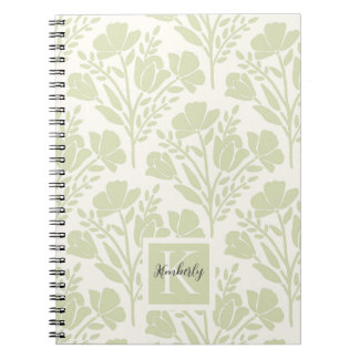 Carnet Serene Neutral Florals Monogramme
