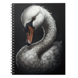 Carnet "Serene Swan" Floral Art Spiral Notebook