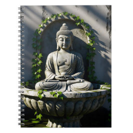Carnet Serene Tranquille Fontaine Bouddha