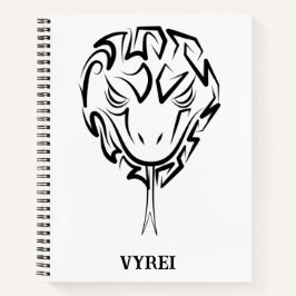 Carnet Serpent tribal noir et blanc