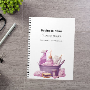 Carnet Service de nettoyage des entreprises rose