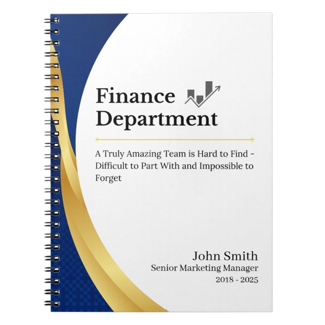 Carnet Service des finances personnalisé (Devant)