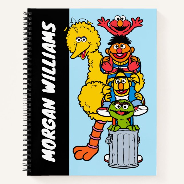 Carnet Sesame Street | Ajoutez votre nom (Devant)