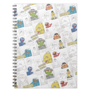 Carnet Sesame StreetVintage Comic Motif
