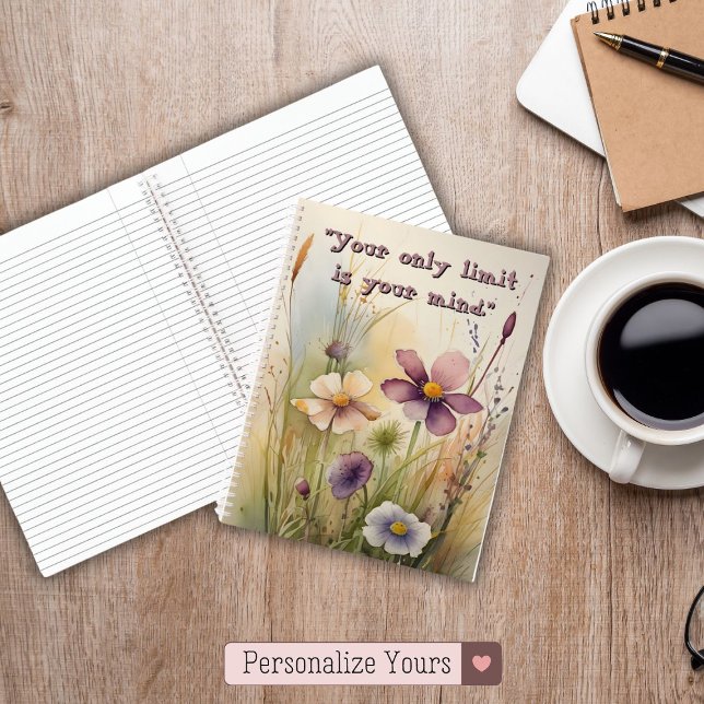Carnet Seule limite personnalisée est votre esprit inspir (Personalized Only Limit is Your Mind Inspirational Notebook)