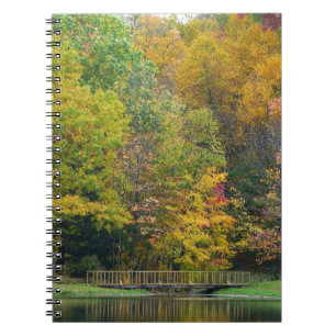 Carnet Seven Springs Fall Bridge II Autumn Paysage