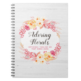 Carnet Shabby Chic Roses & Rustique Bois Blush Rose Flora