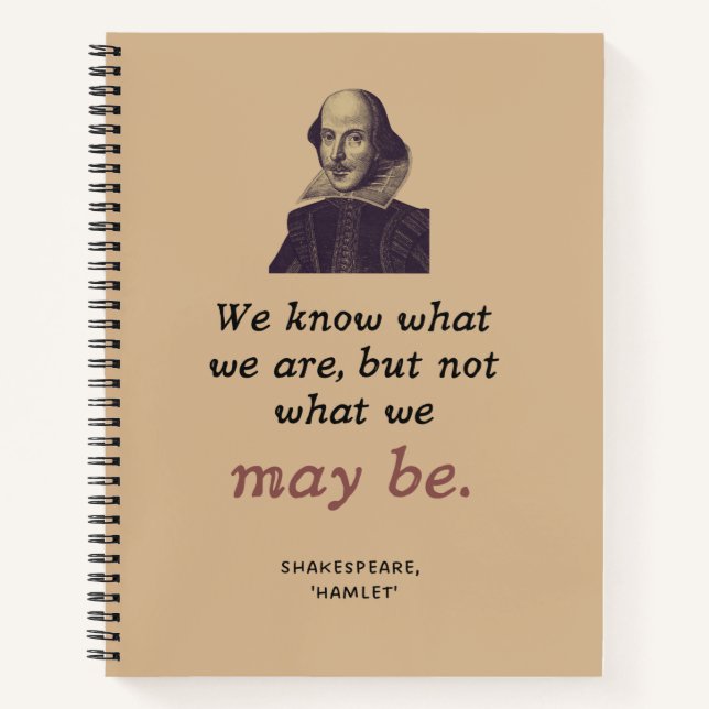 Carnet Shakespeare Inspiration Vintage Bookish Graduation (Devant)