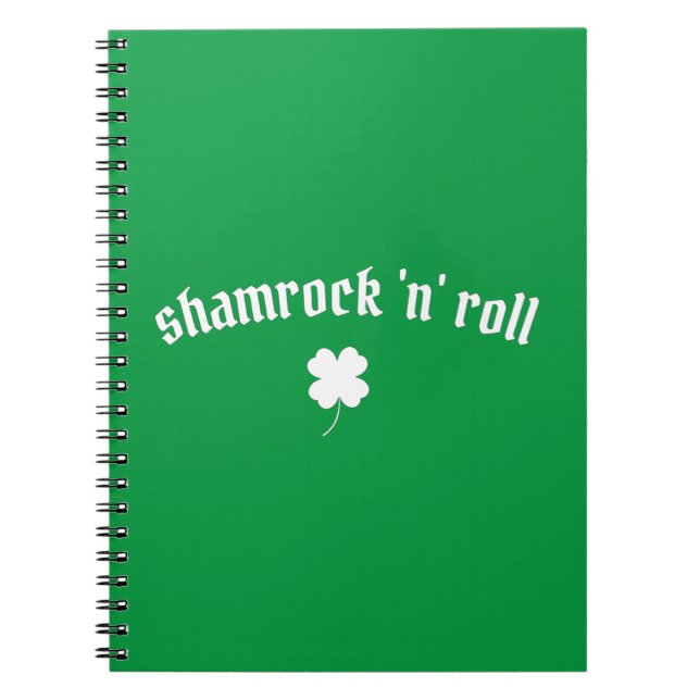 Carnet Shamrock en rouleau Saint Patrick's Day (Devant)