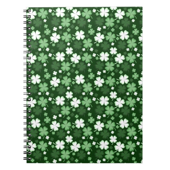 Carnet Shamrock vert, Saint Patrick's Day (Devant)