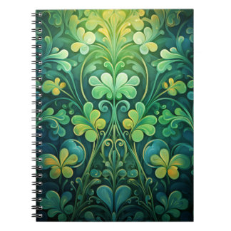 CARNET SHAMROCKS DE CLOVER CELTIQUE IRLANDAIS VERT