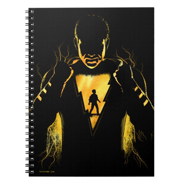Carnet SHAZAM ! | Shazam et Billy Lightning Silhouette (Devant)