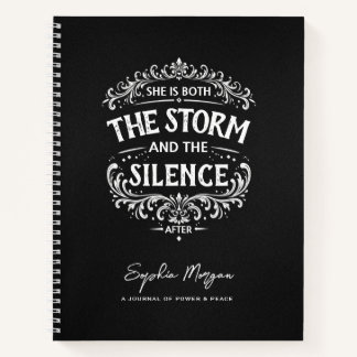 Carnet She Is Both The Storm and The Silence Vintage