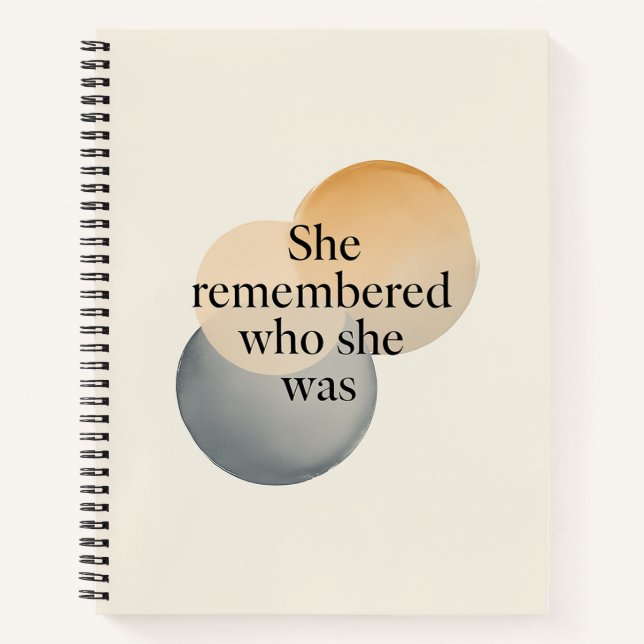 Carnet She Remembered Who She Was Spiral Notebook – Moder (Devant)