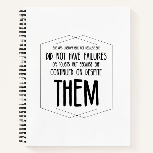 Carnet She was unstoppable not because did not have (Devant)