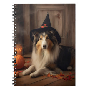Carnet Shetland Sheepdog Citrouille Halloween effrayant