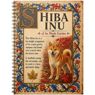 Carnet Shiba Inu, Art du Bestiaire Médiéval