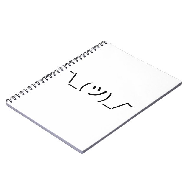 Carnet Shrug Emoticon —\_(ツ)_/ Afficher le Kaomoji japona (Côté gauche)