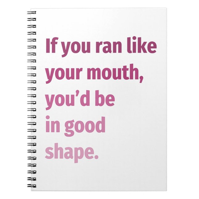 Carnet Si tu courais comme la bouche... (Devant)