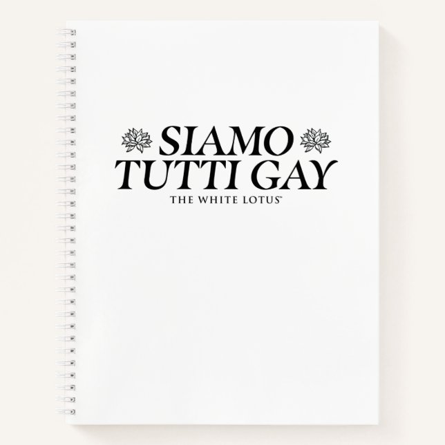 Carnet Siamo Tutti Gay - Le Lotus Blanc (Devant)