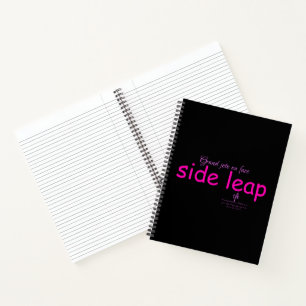 Carnet Side Leap noir et rose