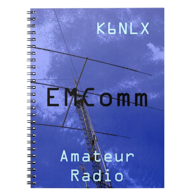 Carnet Signal d'appel radio amateur EMComm (Devant)