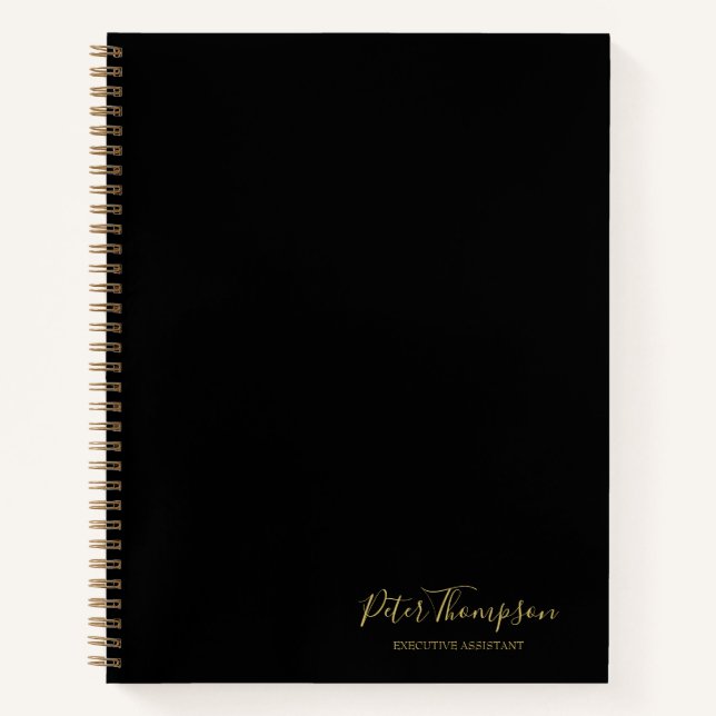 Carnet Signature élégante du script d'entreprise (Devant)