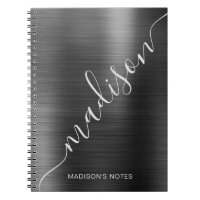 Signature Monogramme en métal noir moderne