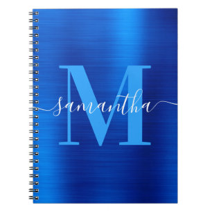 Carnet Signature Monogramme Royal Blue Foil