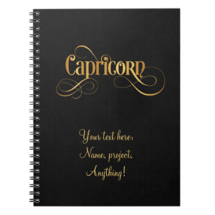 Carnet Signe Tourbillonnant Zodiac Capricorn Gold sur noi