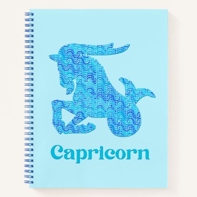 Carnet SIGNE Zodiaque pour Capricorne en Turquoise et Ble (Devant)